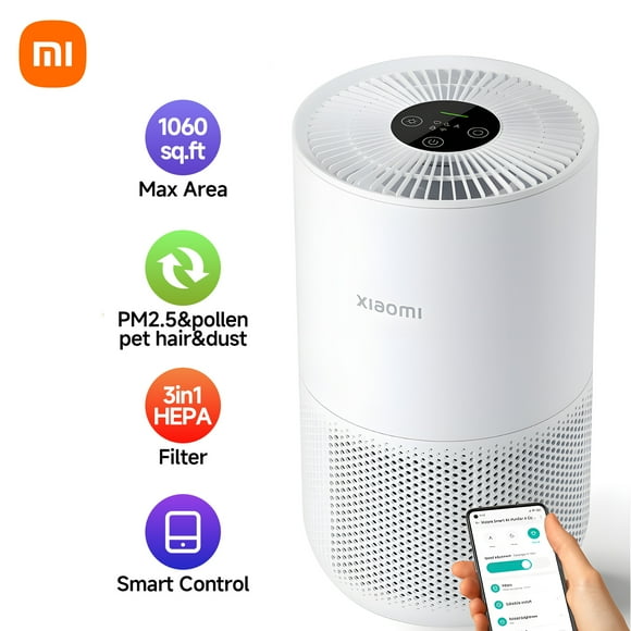 Xiaomi Purificateur d'Air Intelligent 3-en-1 Filtre HEPA pour la Maison et la Chambre jusqu'à 1060 Pi2, Contrôle par Application Wi-Fi, 20 dB Ultra Silencieux, Élimination des Allergènes des Poils d'Animaux, de la Poussière, de la Fumée – Certifié Sans Ozone