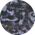 thumbnail image 1 of Ahgly Company Indoor Round Abstract Slate Blue Grey Abstract Area Rugs, 4' Round, 1 of 6