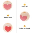 thumbnail image 4 of 50pcs DIY Beads Heart Pattern Jewelry Making Material Valentine's Day DIY Beads, 4 of 8