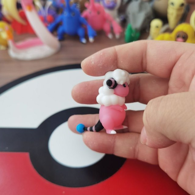 Nuevo Pokemon Mareep Flaaffy Ampharos figuras proporción mundo 1:20 Diy impresión 3d Kawaii personaje de dibujos animados modelo chico regalos de navidad