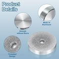 thumbnail image 3 of Paquete de 4 discos de aluminio en forma redonda, adaptador de disco circular de aluminio de 40 mm de diámetro con rosca M8 para mesa de vidrio, plateado, 3 of 6