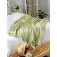 thumbnail image 2 of Design Imports CAMZ12226 Jeté Rayé Tressé Vert Antique - 50 x 60 Po., 2 of 2