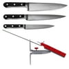 Professional Chef Knife Sharpener All Iron Steel Kitchen Sharpening Kit System Tools Fixed-angle With 5 Whetstones