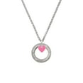thumbnail image 1 of Acrylic 5/16" Hot Pink Heart Merry Christmas Affirmation Ring Necklace, 1 of 2