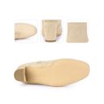 thumbnail image 2 of BLISSFUL STEP Square Toe  Block Heel Ankle Boots for Women Beige 5.5, 2 of 6