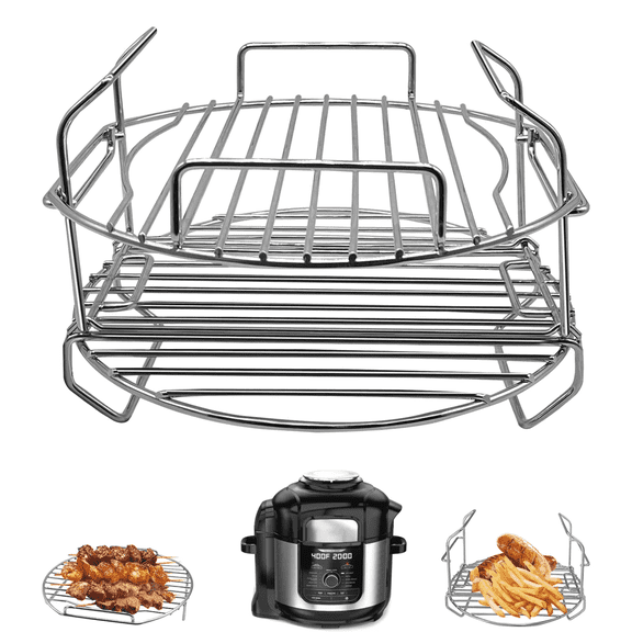 GCQ Air Fryer Replacement Parts for Ninja Foodi FD401 12 IN 1 OS401 10 IN 1 8 Quart Pressure Cooker, Air Fryer Wire Rack Baking Rack Accessories