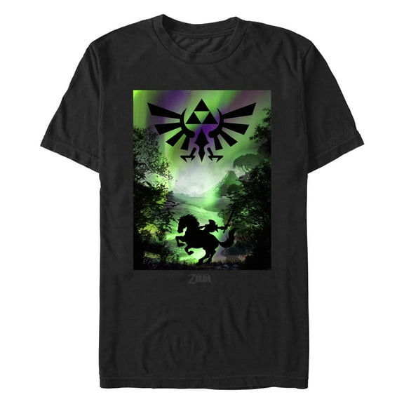 Men's Nintendo Hyrule Northern Lights Graphic T-Shirt