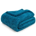 thumbnail image 2 of PAVILIA Sherpa Bed Blanket Queen Size, Turquoise Teal Blue Plush Soft Cozy Blanket for Bed, Fluffy Lightweight Microfiber, Fuzzy All Season Blanket, 90x90 Queen, 2 of 9