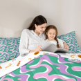 thumbnail image 4 of Feelyou Hippie Swirl Twin Comforter Sets, Boho Abstract Bedding Set, Pink Green, Halloween Reversible, 2pcs, 1 Comforter and 1 Pillowcase, 4 of 7