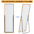 thumbnail image 7 of Dovelina 64"x21" Aluminum Alloy Floor Mirror Rectangular Full-length Mirror, Gold, 7 of 7