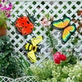 thumbnail image 7 of 3 Pcs Metal Butterfly Wall Art Decor Kit, 3D Metal Insect Bee Wall Art Decor Hanging Outdoor Wall Art Multicolored Handmade Flowers Outdoor Garden Patio Decor, 7 of 7