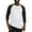 Black/White, variant on - Phi Sigma Pi Gold Wordmark Baseball Jersey - Cotton Baseball Jersey, 3/4 Raglan Sleeve Shirt