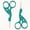 Set of 2 Scissors - Aqua, variant on Allary 260 Ultra Fine Stork 3-1/2 Inch Needlework Scissors in Assorted Colors - Multipacks Set of 2 Scissors - Purple