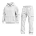 thumbnail image 5 of Mooqilaa Boys Activewear Outfit Sets, Fleece-Lined Casual Long Sleeve 2 Piece Boys Clothing Sets Size 13-14 Years White, 5 of 6