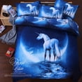 thumbnail image 3 of 3 unids Edredón de Poliéster Azul con Funda de Almohada y 2 para Cama Queen Size Zhivalor, 3 of 8