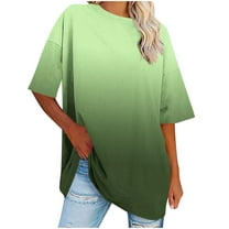 Shirts for Women,Summer Clothes,Women's Plus Size Round Neck Short Sleeved Solid Summer Base Shirt Sports T-Shirt Tops,Plus Size Clothes for Women