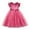 Hot Pink, variant on REDARER Girls Flutter Sleeve Bowknot Tulle Dress Party Dance Princess Casual Outfit,2-3 Years