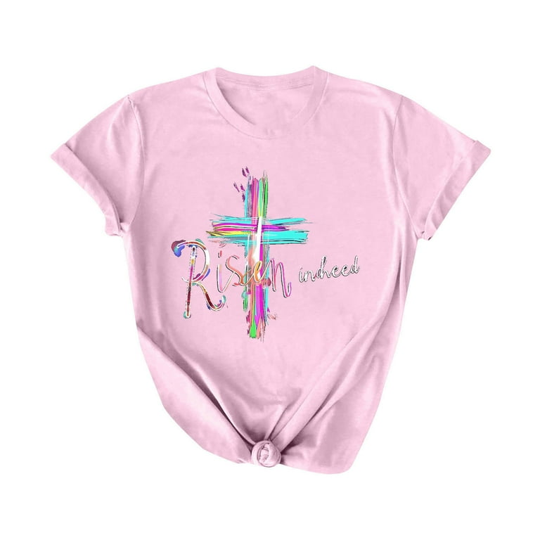 Women’s Funny Easter Bunny Graphic Tee – Cute Rabbit T-Shirt – Soft Cotton Blend