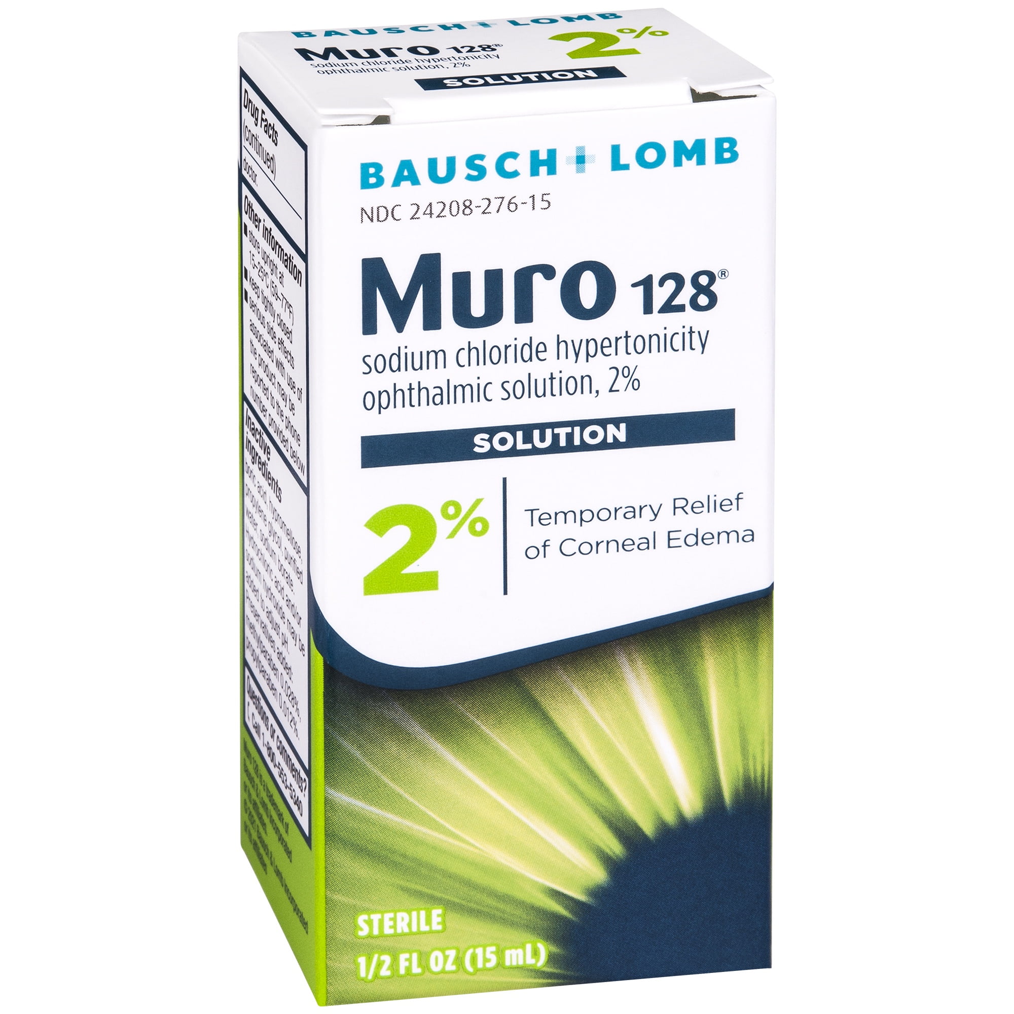 2 Pack - Bausch & Lomb Muro 128 Solution 2% 15mL Each