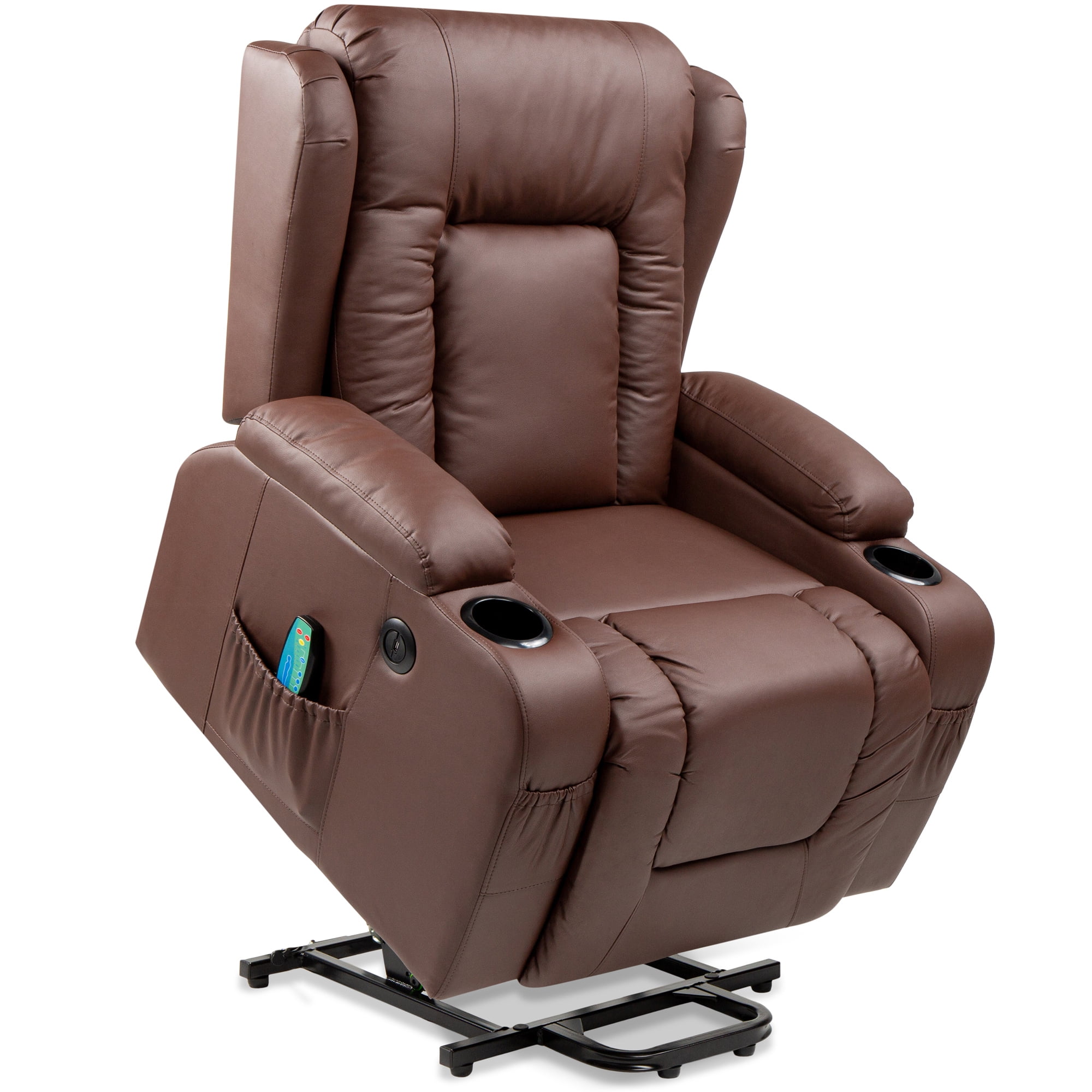 Best Choice Products Electric Power Lift Recliner Massage Chair Furniture W Usb Port Heat Cupholders Black Walmart Com Walmart Com