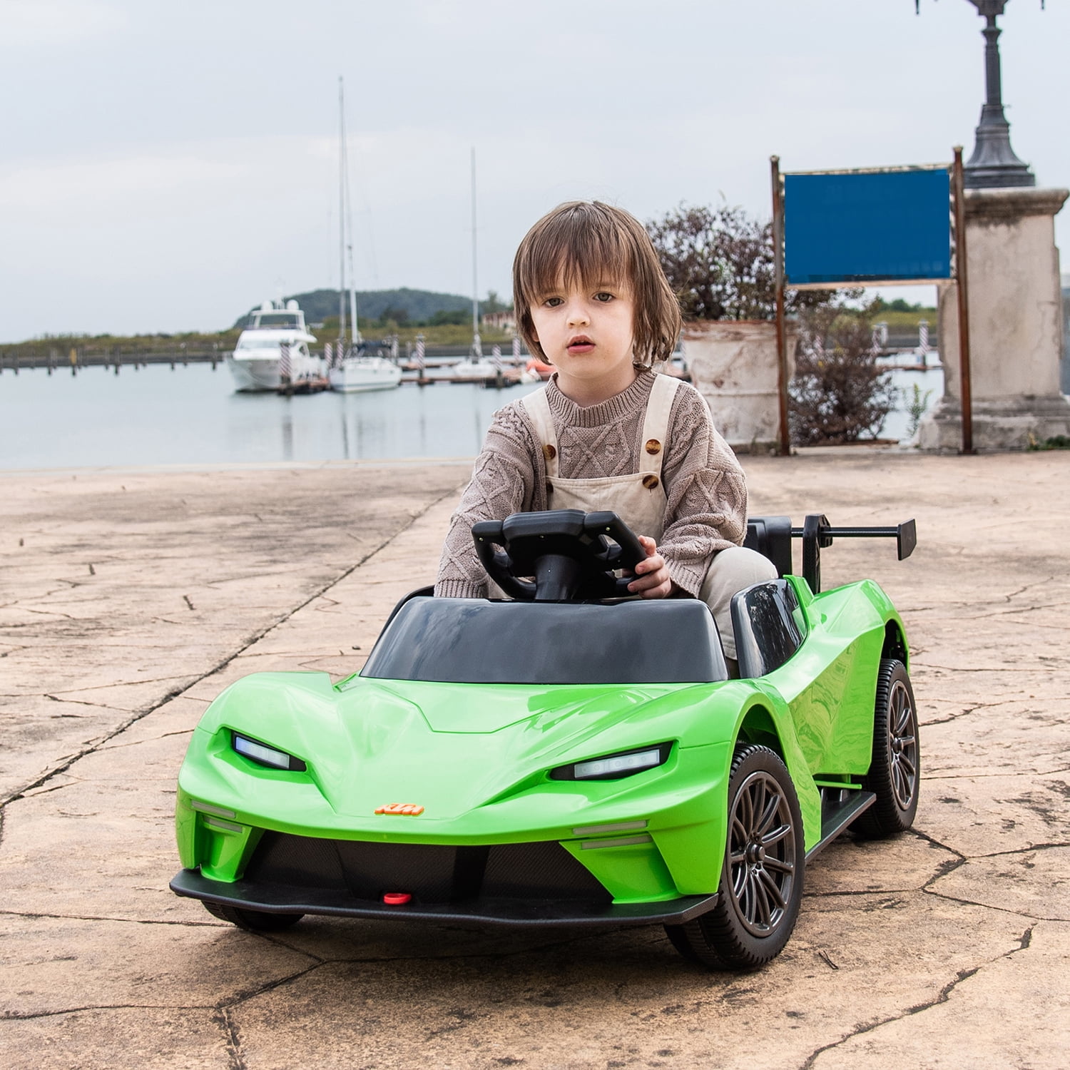 CIPACHO Licensed Ktm x Bow Gtx Electric Car for Kids, 12v Powered Ride Ons Kids Car with 2.4G Parents Remote Control, MP3, Bluetooth, Green