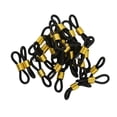 thumbnail image 3 of TISHITA 25Pcs Rubber Eyeglasses Sunglasses Ends Hoops - Spectacle Strap Loop Chain End Black+Golden, 3 of 6