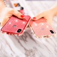 thumbnail image 3 of iphone Case Glitter Bumper Frame Case Luxury Bling Diamond Crystal Rhinestone Sticker Protective Electroplate Aluminum Metal Edge Bumper Case, iphone 11Pro, Rose Gold, 3 of 9