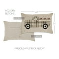 thumbnail image 4 of VHC Brands Cider Mill Applique Apple Truck Pillow, 14x22, 4 of 6