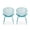 Teal, variant on Outdoor Shell Chairs Set Of 2 Powder-Coated Iron Frame Mesh Seating Retro Curved Design Patio Garden Balcony 24.8W X 25.5D X 34H