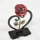 thumbnail image 2 of Red Rose Metal With Heart Shaped Bracket Valentine's Day Gift Iron Red Metal Rose, 2 of 2