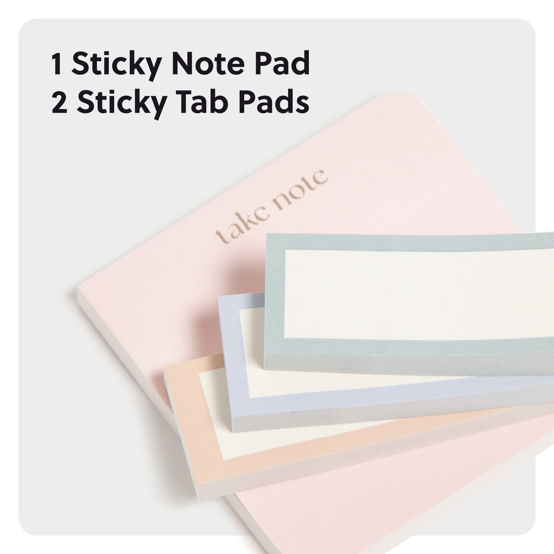 U Brands Sticky Notes and Tabs, Set of 4, 60 Sheets Each, Folklore Fauna