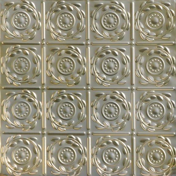 From Plain To Beautiful In Hours Crowning Glory Gold Nugget Tin Plated Nail Up Ceiling Tile 6 Pcs 2 ft. x 2 ft.