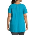 thumbnail image 2 of JMS by Hanes Women's Plus Size Slub Crochet Trim Tunic, 2 of 5