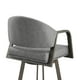 thumbnail image 5 of Silla Taburete de Mostrador Benzara Marcy Giratoria de Cuero Sintético Gris, 5 of 9