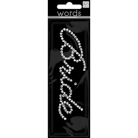 me & my BiG Ideas Rhinestone Word & Icon Stickers-Bride/Crystal Multi-Colored