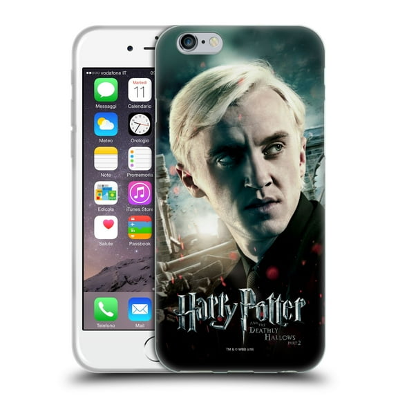 Head Case Designs Officially Licensed Harry Potter Deathly Hallows VIII Draco Malfoy Soft Gel Case Compatible with Apple iPhone 6 / iPhone 6s