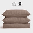 thumbnail image 5 of EVERGRACE Cotton Coverlet Set Full Queen Size 3 Pieces, Lightweight Soft Ribbed Matelassé Bedspread Quilt Set, Cozy Oversized Quilted Bedding Set with 2 Pillow Shams for All Seasons, Mocha Brown, 5 of 8
