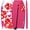 Pink Flower, variant on 33 inch lightweight surfboard with EPS inner core and anti slip XPE surface, HDPE smooth bottom plate, and free safety wrist rope for children, teenagers, and adults.Universal beach board
