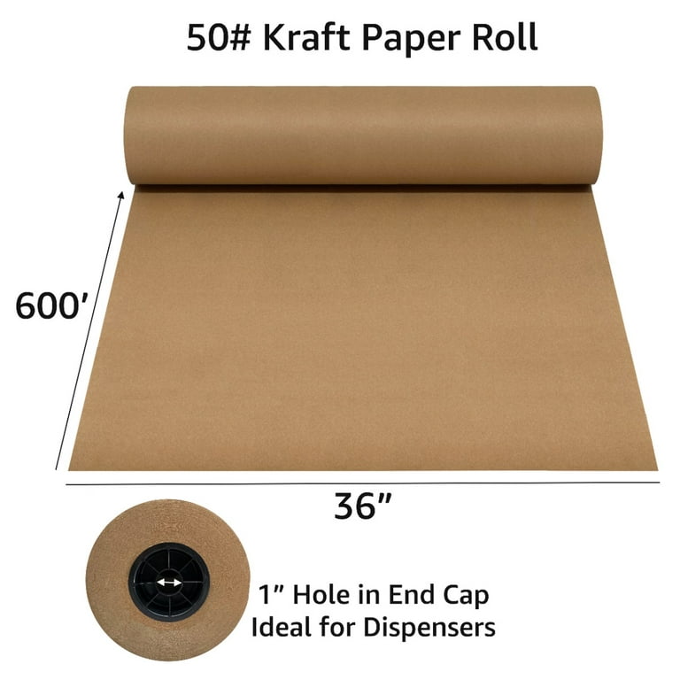 WAXED Brown Kraft Paper Roll 60 GSM 600-900 mm wide / Plz choose length
