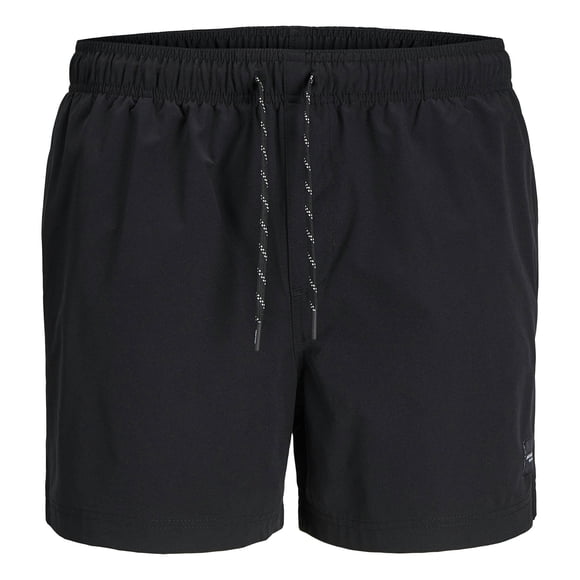 JACK&JONES Short de Bain pour Homme - JPSTMAUI JJSWIM Uni AKM SN, Short de Bain Noir m (Moyen)