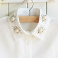 thumbnail image 5 of Odeerbi Chiffon Fake Collar for Women False Collar Solid Color Detachable Collar Blouse Half Shirts Faux False Collar White, 5 of 8