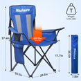 thumbnail image 2 of Silla de camping Nazhura plegable con bolsa térmica azul, paquete de 2, 2 of 8