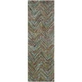 thumbnail image 3 of SAFAVIEH Nantucket Akilah Zigzag Stipes Cotton Area Rug, Blue/Multi, 4' x 4' Round, 3 of 10