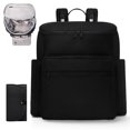 thumbnail image 1 of ILCOLPO - Mochila de neopreno para pañales, mochila grande con 16 organizadores de bolsas de pañales, 4 bolsillos aislados, bolsa de viaje ligera para bebé con cambiad, 1 of 6
