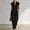 Black, variant on Womens V Neck Casual Dressy Jumpsuits Smocked Zip Up Sleeveless Wide Leg Jumpsuit Summer Teacher Work Outfit Black XL(XL)
