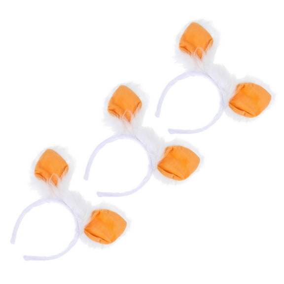 GOOHOCHY  3 Pcs Hair Accessories Lamb Costume Headband Cute Plush Sheep Ears Headbands Miss White