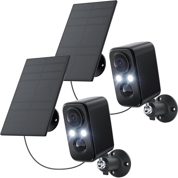 GMOX 2K Wireless Outdoor Security Camera, UHD Live View Home Surveillance Camera 2 Pack