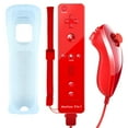 thumbnail image 1 of Wii Manette Wii Motion Plus Nunchuk Wii Remote et Wii Nunchuck Wii Remote pour Wii / Wii U avec Dragonne en silicone Motion Plus NK03 (Produit Tiers) - Rouge, 1 of 7