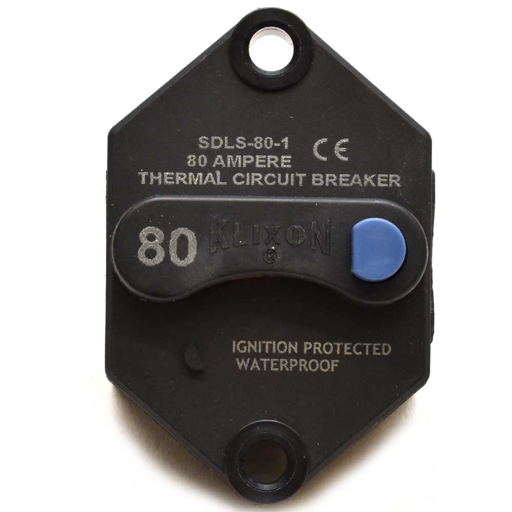 Klixon Boat Thermal Circuit Breaker SDLS801 80A 3 x 2 Inch