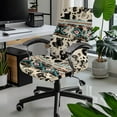 thumbnail image 2 of FKELYI Anti-Dust Office Chair Cover Stretch Fabric Computer Chair Slipcover for Armchair Swivel Boss Chair Protector for Home Office Decor, American Tribal Cow Print, Small, 2 of 6